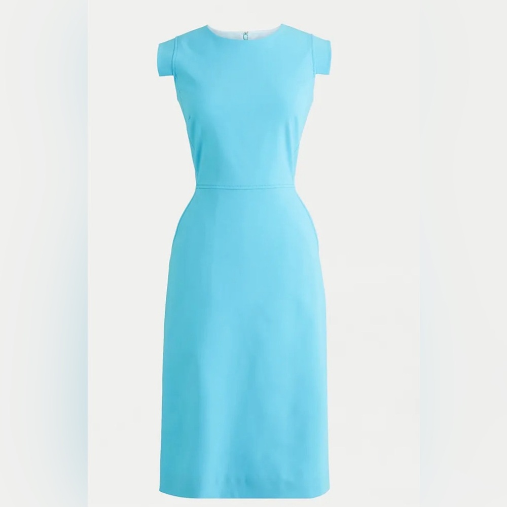 J. Crew Resume Dress, Italian Stretch Wool Tollegno 1900, Monaco Blue  Size 2